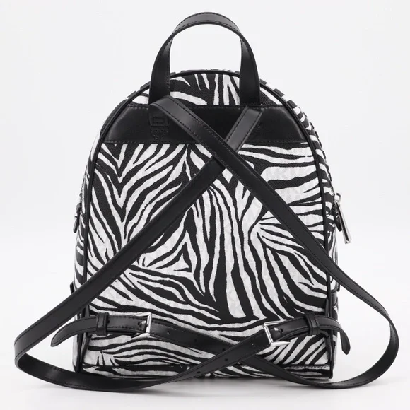 New Michael Kors Rhea Backpack Zebra Print